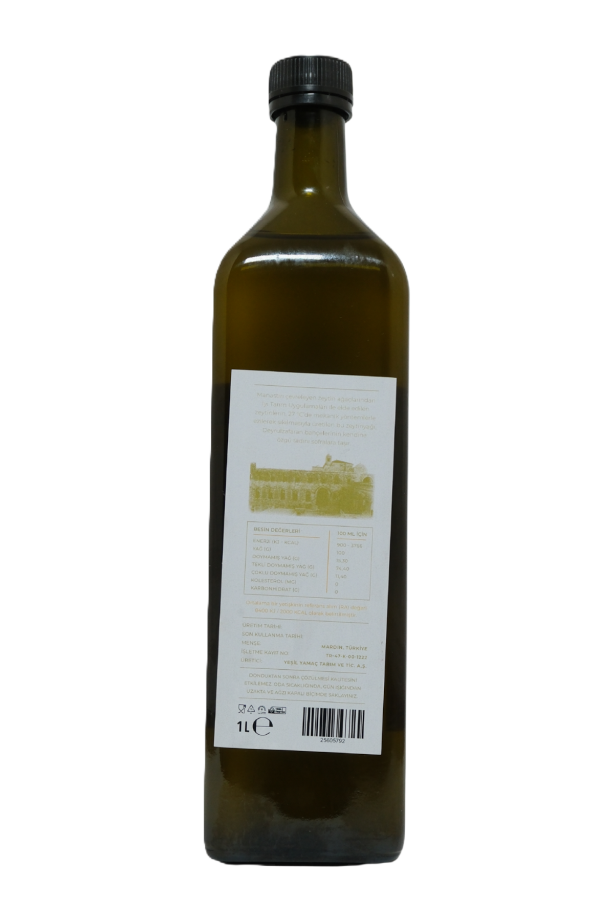 Soğuk Sıkım Naturel Sızma Orta Hasat Zeytinyağı (1 LT)